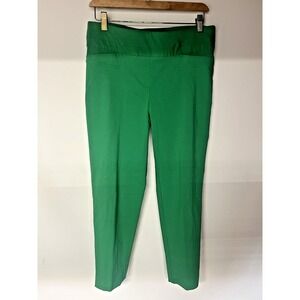 Zac & Rachel Emerald Green Slim Ankle Pants Women's Size 10 Pull On Career
